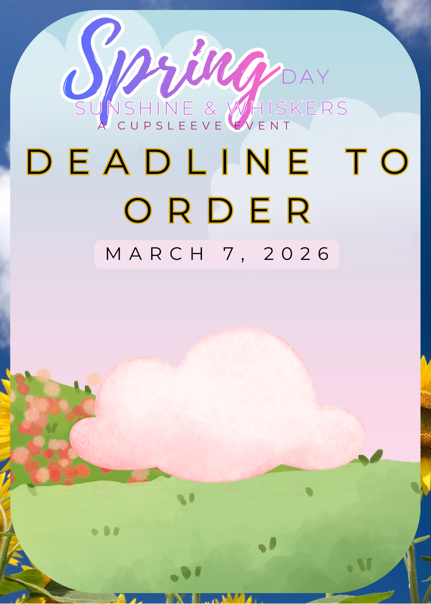 Sunshine & Whiskers CUPSLEEVE TIERS