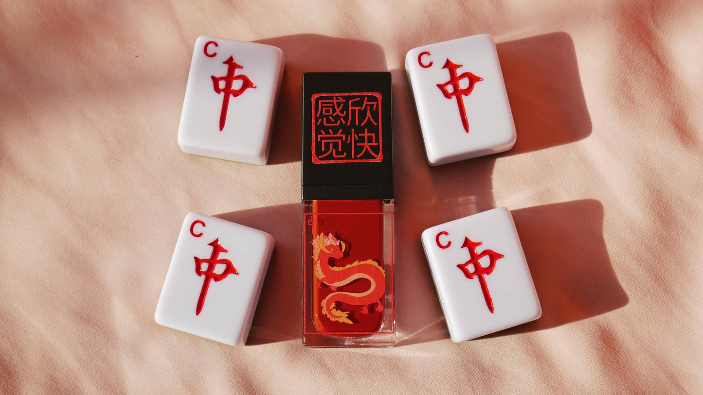Dragon Tiles Liquid Blush: Red Dragon Tile (Red)