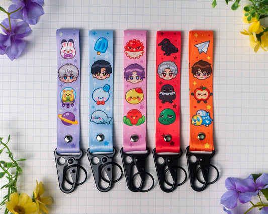 Gaming Love in Space LADS Wrist Lanyard: Red