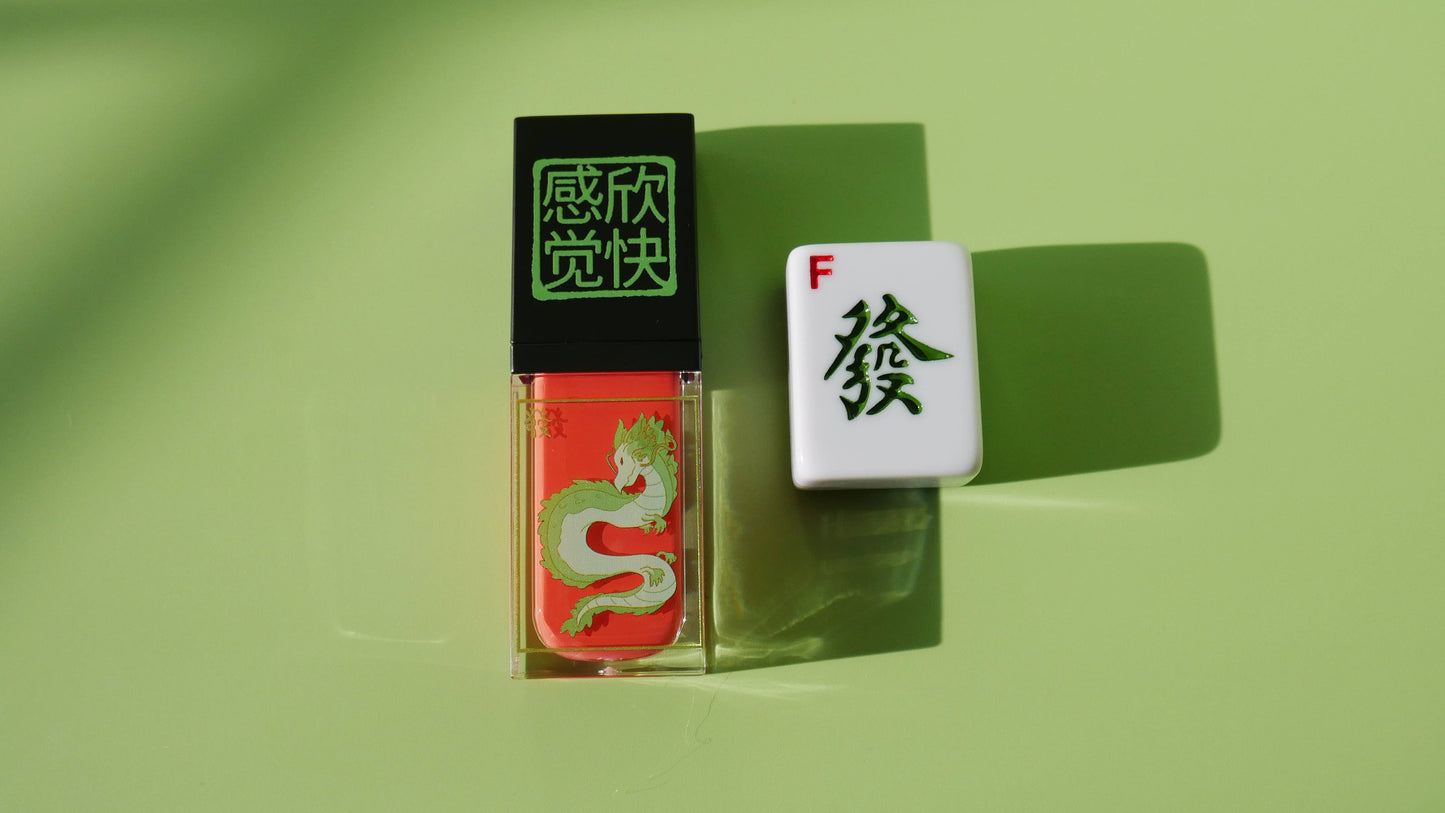 Dragon Tiles Liquid Blush: Green Dragon Tile (Pink)