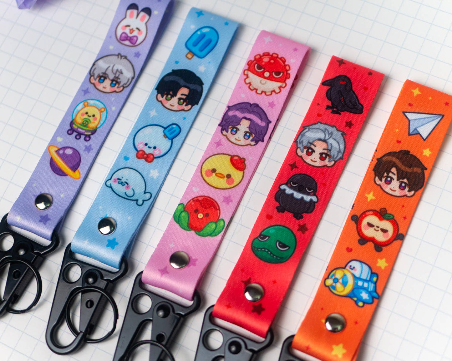 Gaming Love in Space LADS Wrist Lanyard: Red