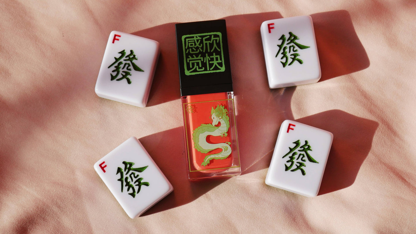 Dragon Tiles Liquid Blush: Green Dragon Tile (Pink)
