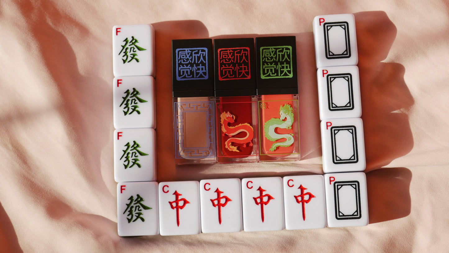 Dragon Tiles Liquid Blush: Green Dragon Tile (Pink)