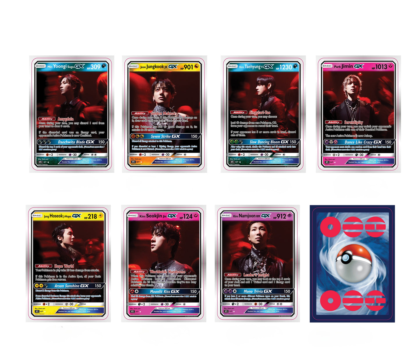 K-Pop Inspired Card Set | Fanmade Trading Card Photocards | Collectible Idol Art Bundle