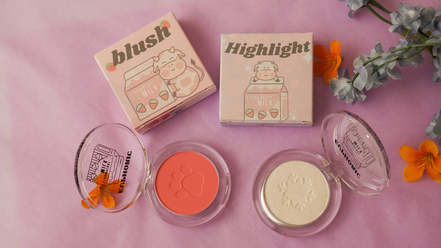 Strawberry Cow Blush and Highlight Duo