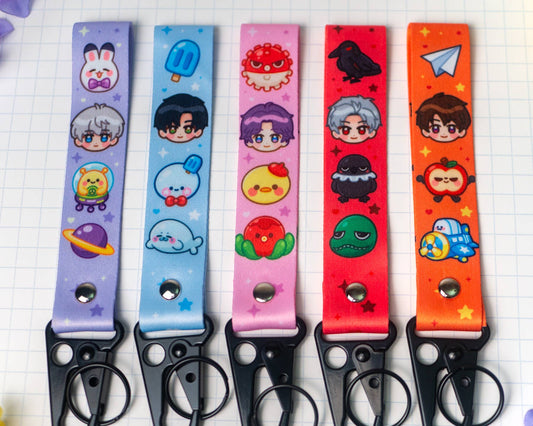 Gaming Love in Space LADS Wrist Lanyard: Purple