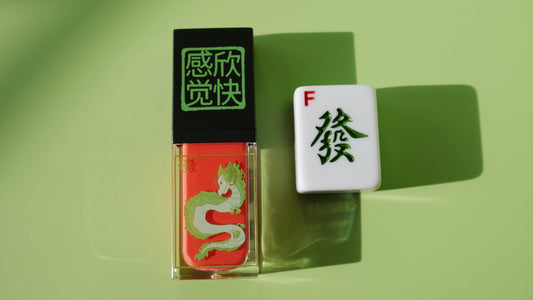 Dragon Tiles Liquid Blush: Green Dragon Tile (Pink)