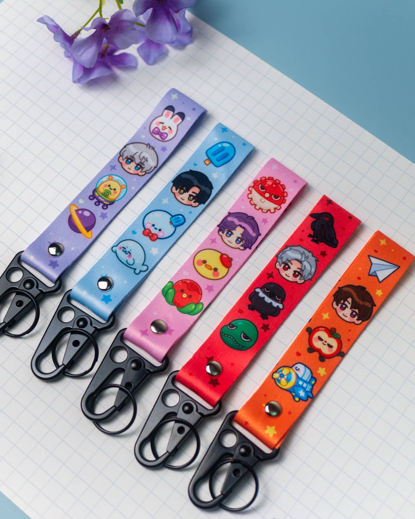 Gaming Love in Space LADS Wrist Lanyard: Orange