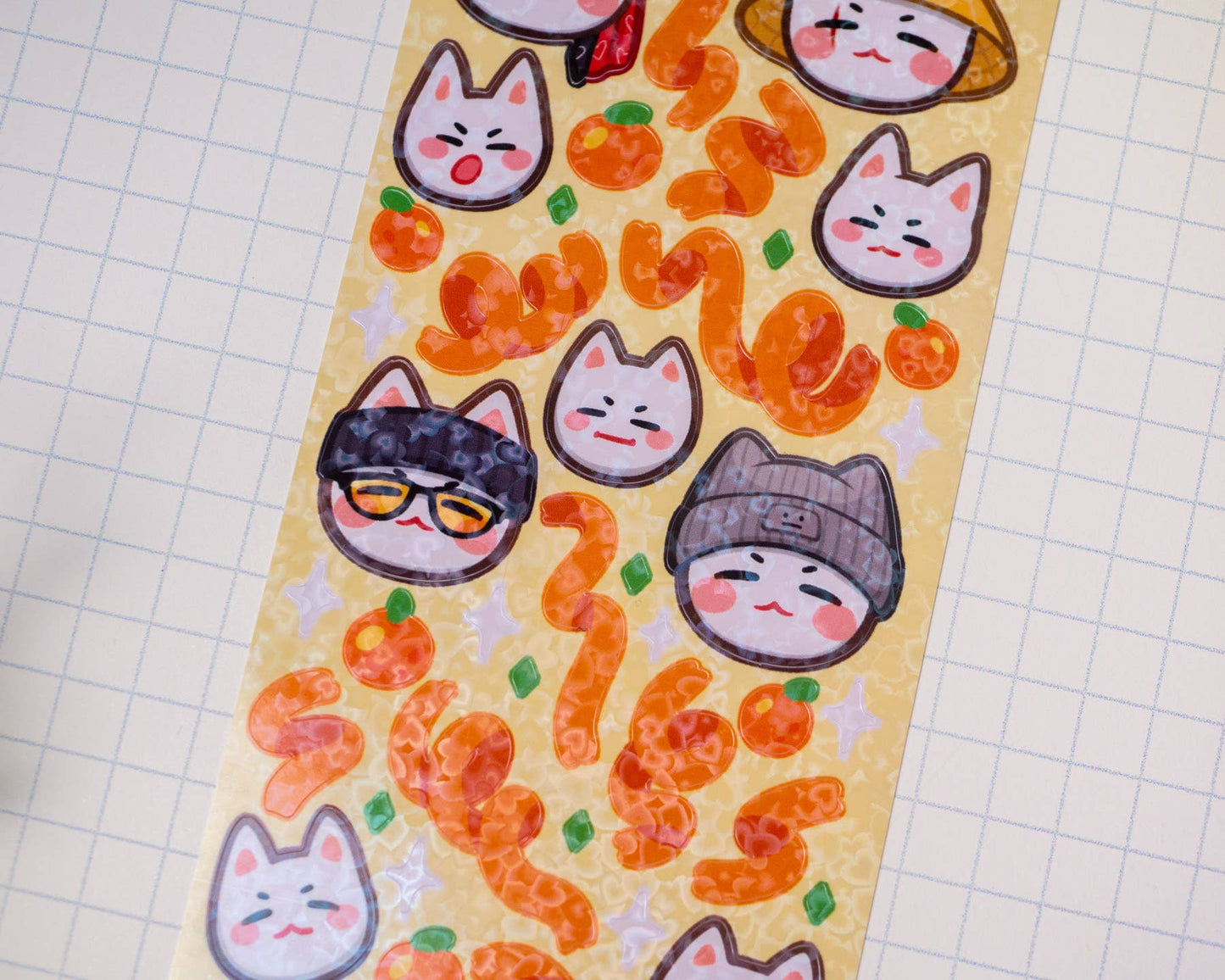 K-Pop BTS Suga Cat Deco Sticker Sheet