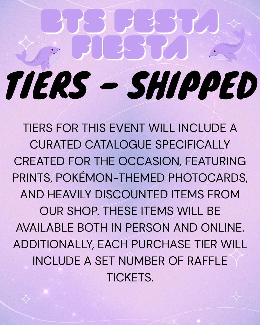 Festa Fiesta Event Tiers - Shipped