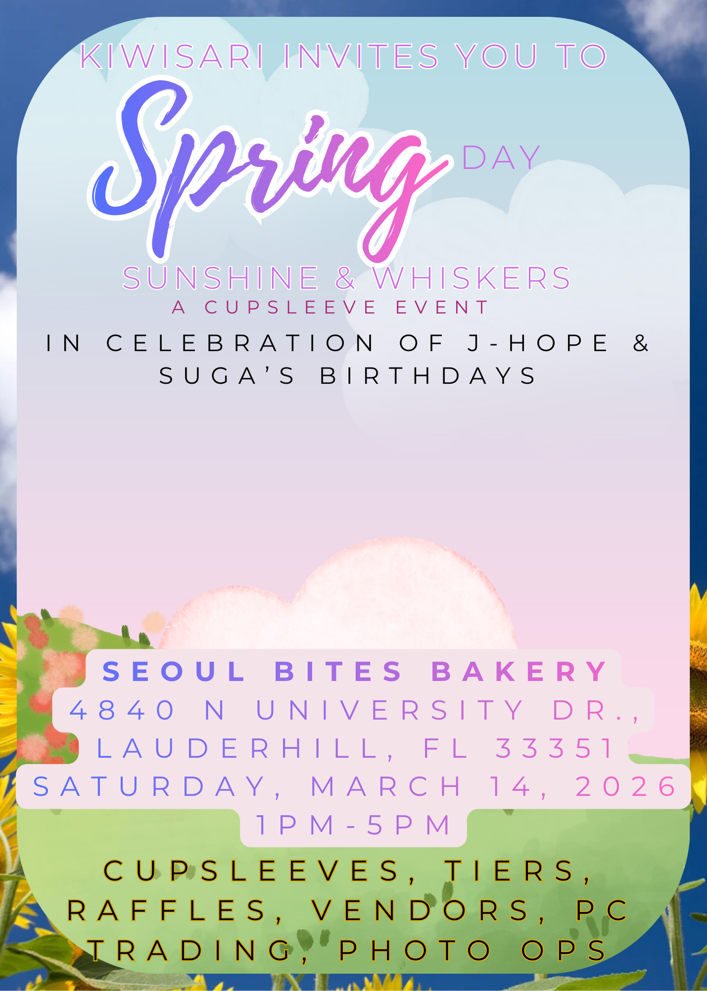 Sunshine & Whiskers CUPSLEEVE TIERS