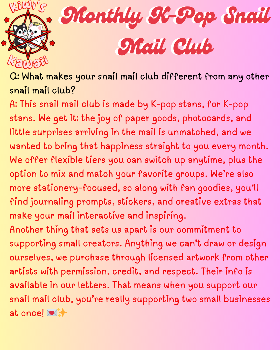 Monthly K-Pop Stationery Snail Mail Club (Deluxe, USA only)