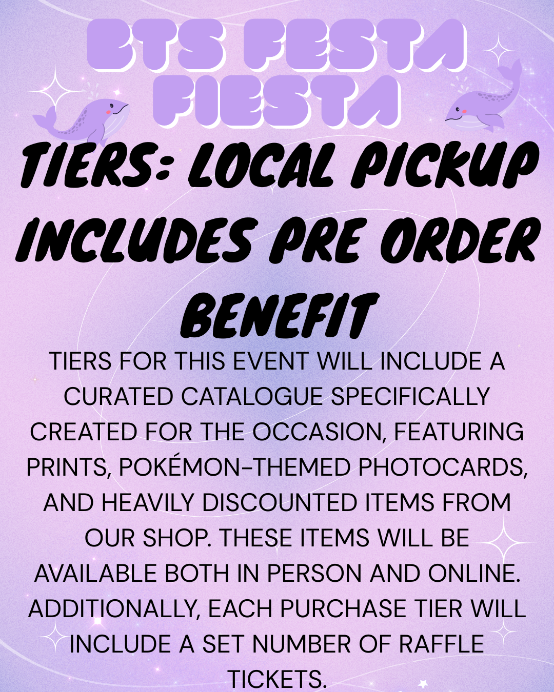 Festa Fiesta Event Tiers - Local Pickup with Pre order benefit (Polaroid)