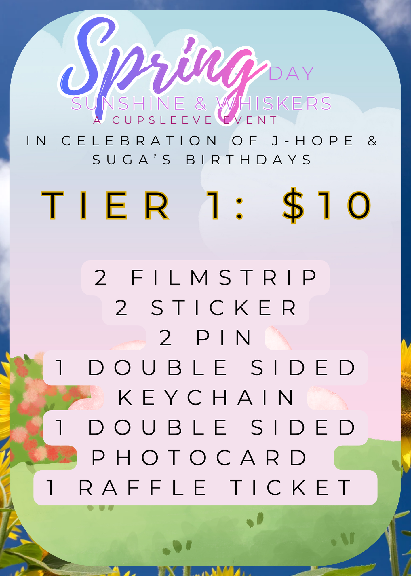 Sunshine & Whiskers CUPSLEEVE TIERS