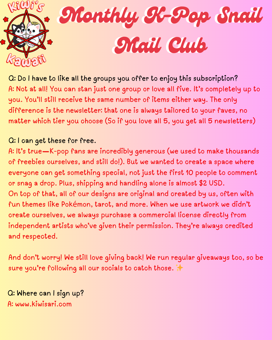 Monthly K-Pop Stationery Snail Mail Club (Deluxe, USA only)