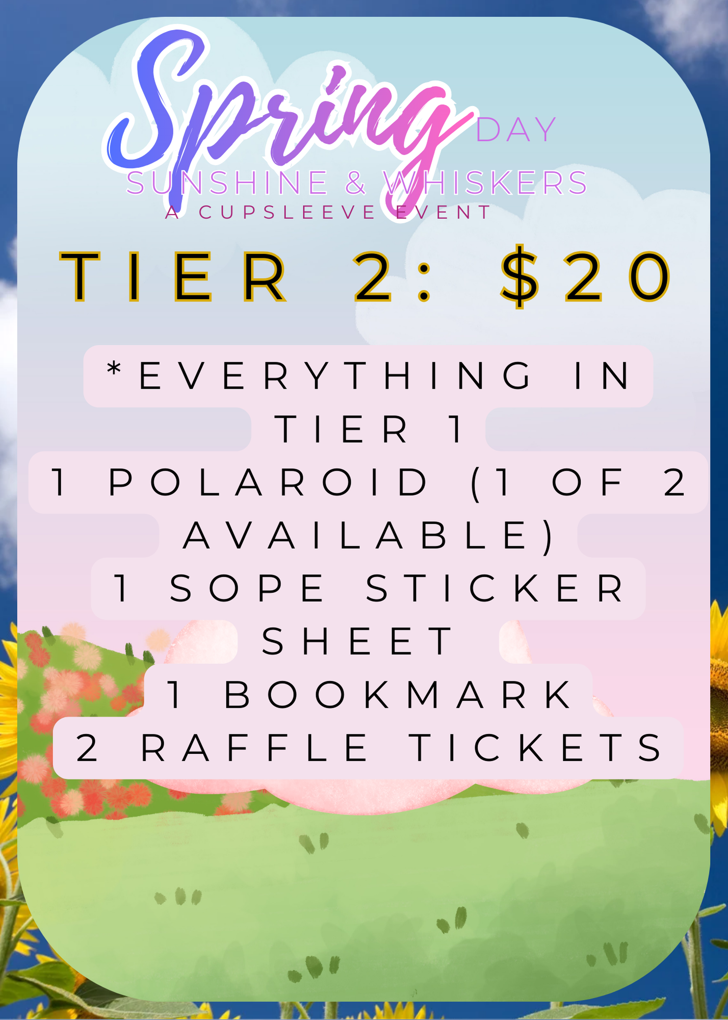 Sunshine & Whiskers CUPSLEEVE TIERS