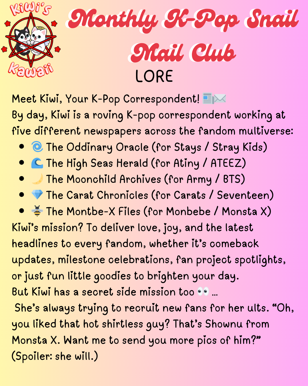 Monthly K-Pop Stationery Snail Mail Club (Classic, USA only)