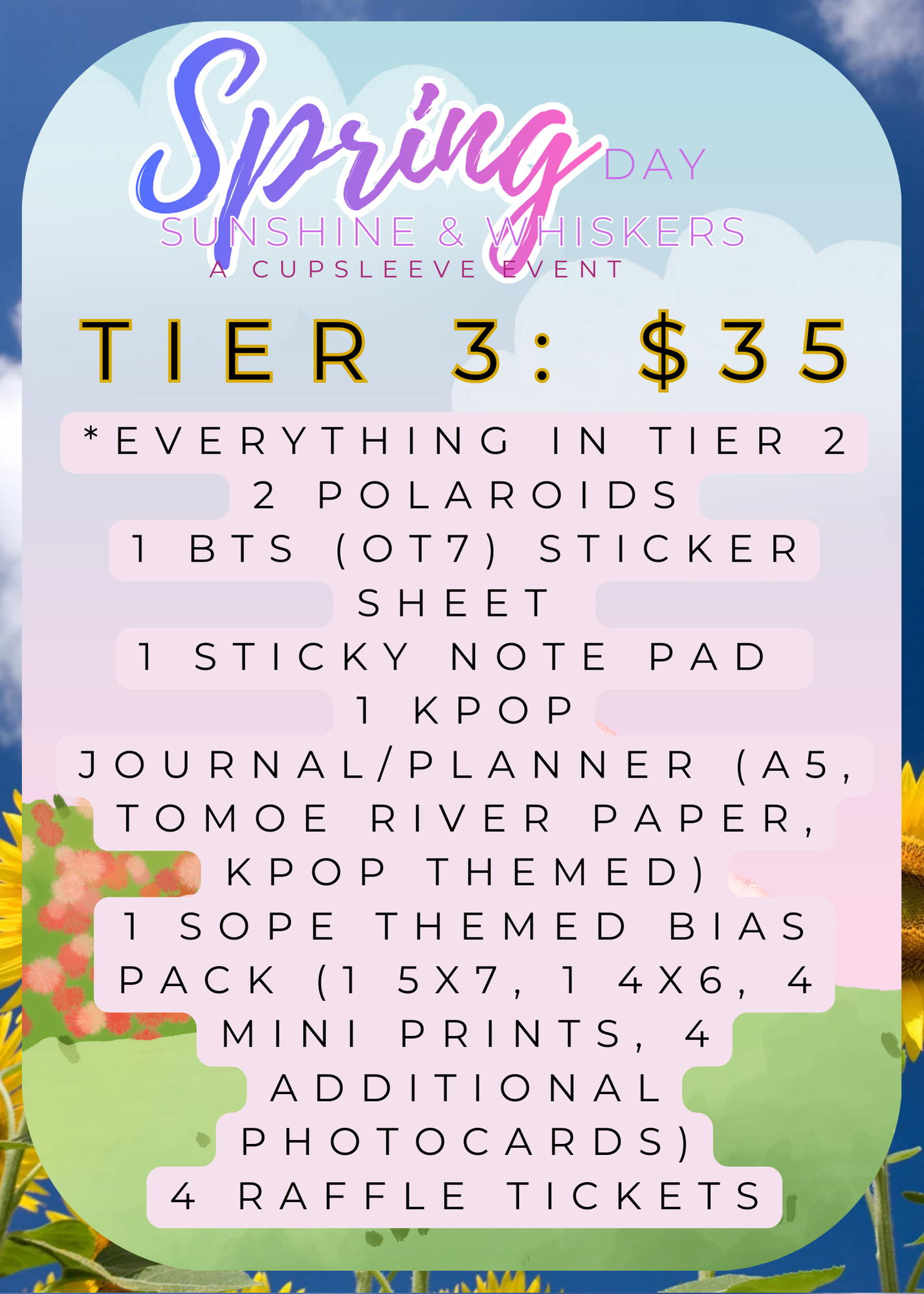 Sunshine & Whiskers CUPSLEEVE TIERS