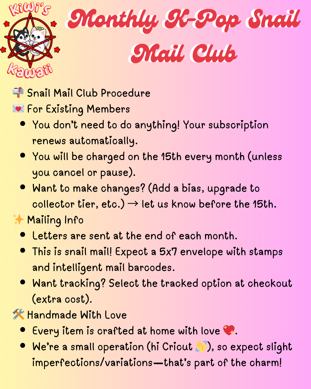 Monthly K-Pop Stationery Snail Mail Club (Deluxe, USA only)