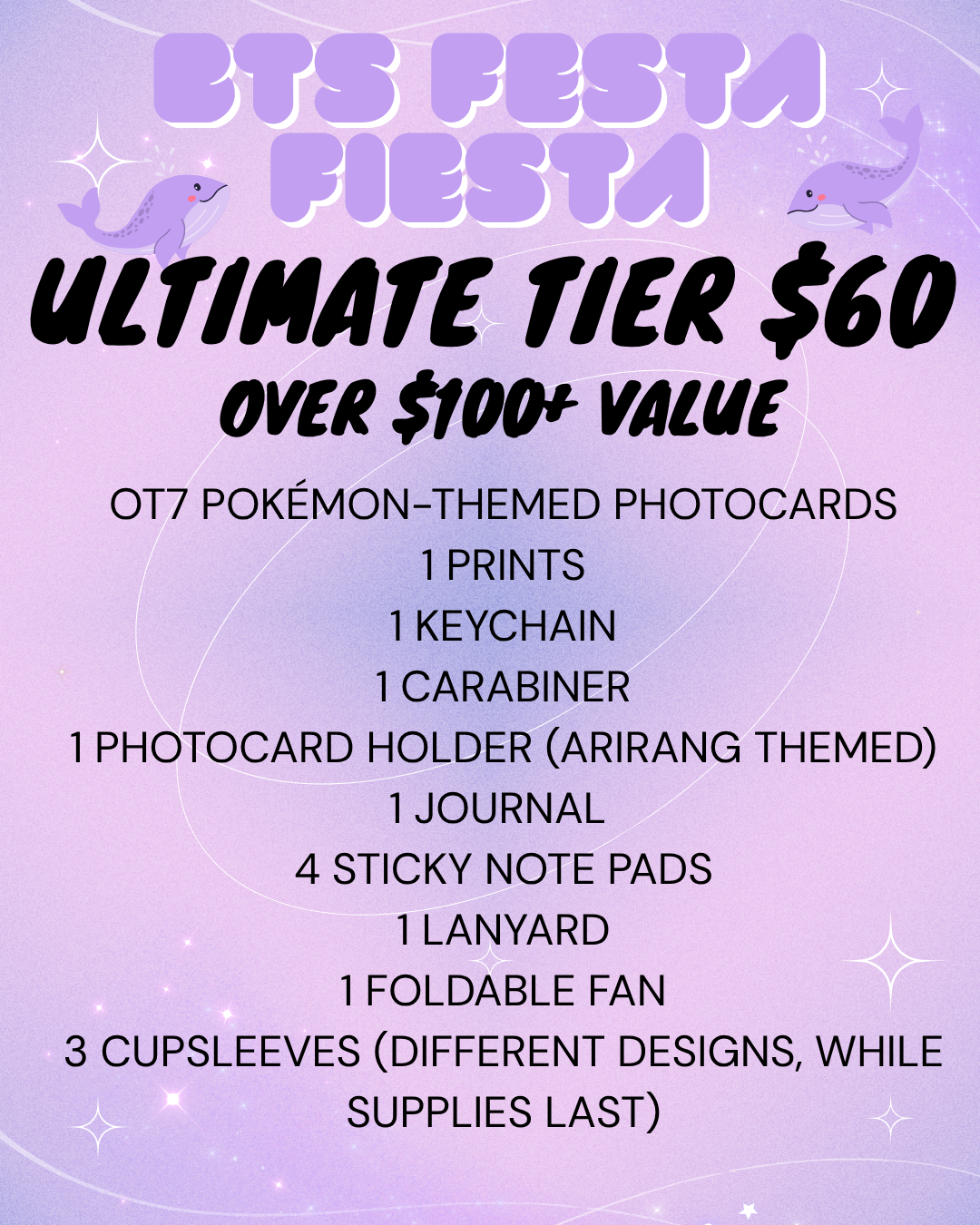 Festa Fiesta Event Tiers - Shipped